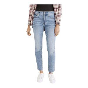 Madewell Mid-Rise Perfect Vintage Medium Wash Raw Hem Jeans Classic Women's 27
